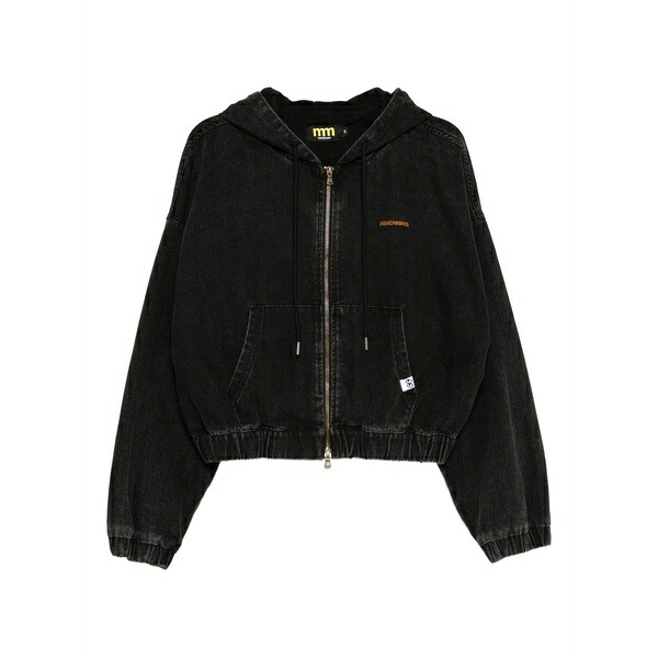 ミニ皮膚軟化剤 レディース 上衣＆上衣 アウター Logo-embroidered jacket  Black