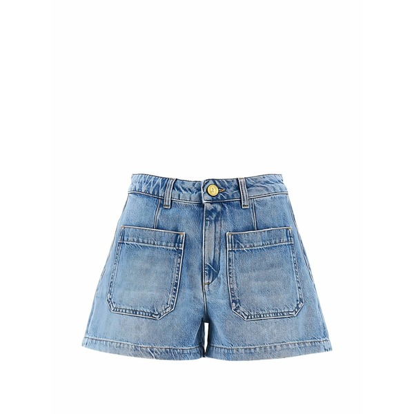シーフェア レディース 心地よいズボン下 ボトムス Four-pocket denim shorts Blue