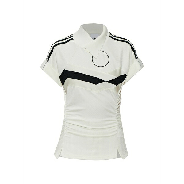 アディダス レディース プルオーバー トップス Three-stripe-sleeve t-shirt White