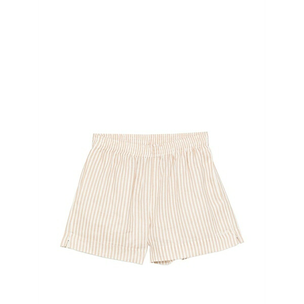 エムシーツーセイントバース レディース 心地よいズボン下 ボトムス Meave striped logo-embroidered shorts Neutrals