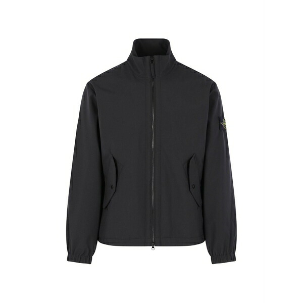 ストーンアイランド メンズ 上衣＆上衣 アウター Logo-patch zip-up jacket Black