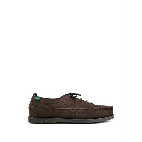 パラブーツ メンズ 御召しものシューズ シューズ Malibu pebbled-leather derby shoes Brown