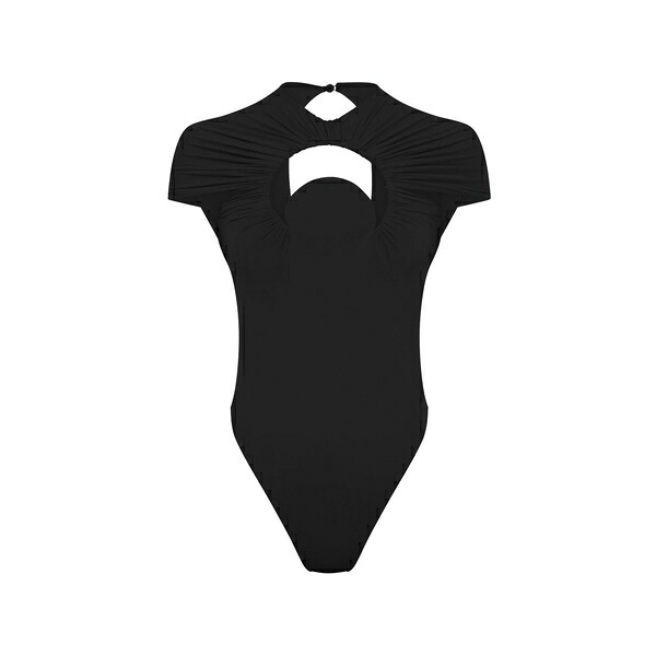 マリーン セル レディース ワンピース トップス Moon gathered swimsuit Black｜asty