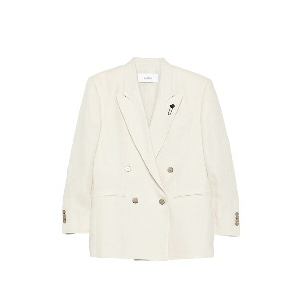 ラルディーニ レディース 上衣＆上衣 アウター Cameron pin-detail double-breasted blazer Neutrals