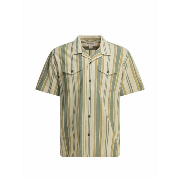 フィルソン メンズ プルオーバー トップス Striped short-sleeve shirt Neutrals