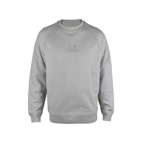 シーピーカンパニー メンズ パーカー・スウェットシャツ アウター Logo-embroidered sweater Grey