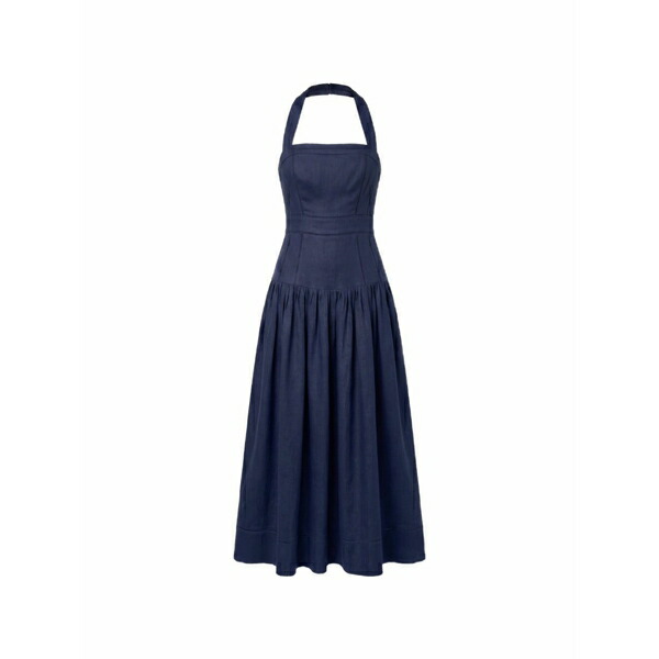 ニコラスカークウッド レディース 衣裳 トップス Vivianne halter-neck gathered MIDI dress Blue