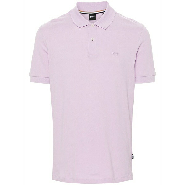 元締め メンズ スポーツシャツ トップス Embroidered-logo polo shirt Purple