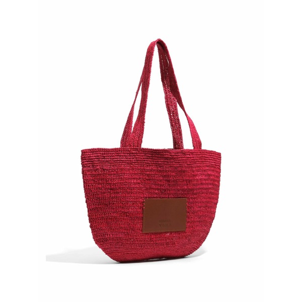 ビンバ イ ローラ レディース トートバッグ 御徒面子 Large plaited tote bag Red
