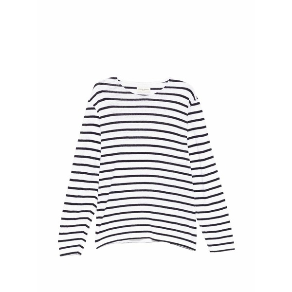 オフィシンジェネレール メンズ ティーシャツ トップス Horizontal-stripe long-sleeve t-shirt White