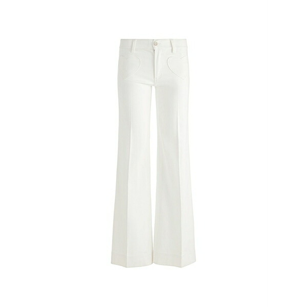 アリス アンド オリビア レディース ジーンズズボン下 ボトムス Slay heart pocket front wide-leg jeans Neutrals