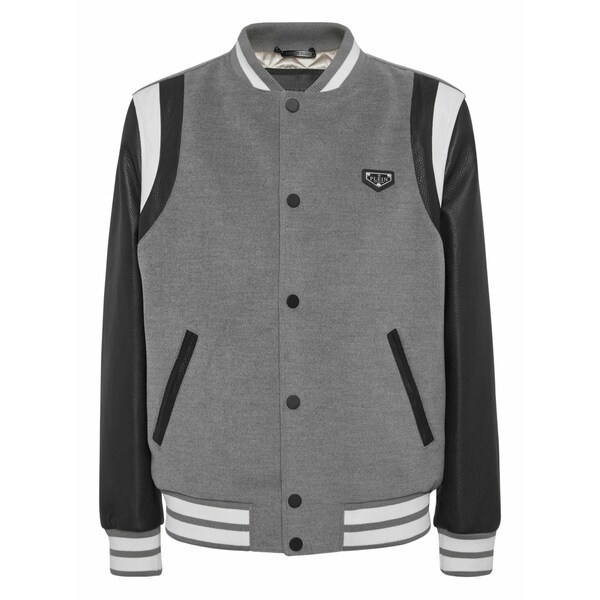 フィリップ飾り気のない メンズ 上衣＆上衣 アウター Panelled bomber jacket Grey