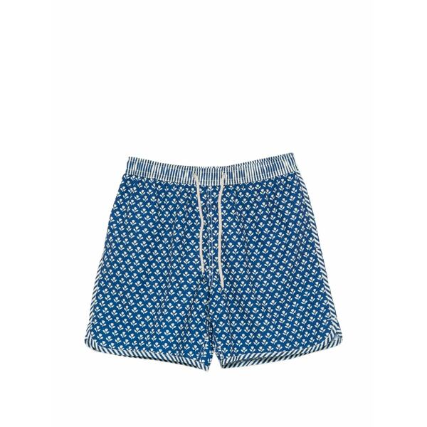 エムシーツーセイントバース メンズ 心地よいズボン下 ボトムス Lighting floral-print drawstring swim shorts Blue