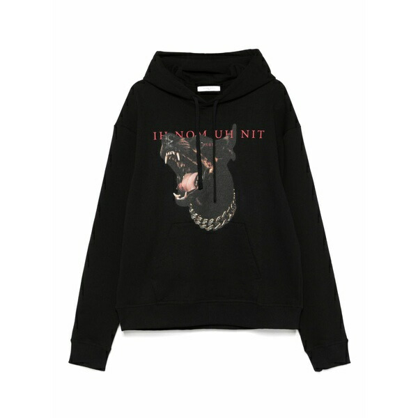インノミネイト メンズ パーカー・スウェットシャツ アウター Dog-print hoodie Black