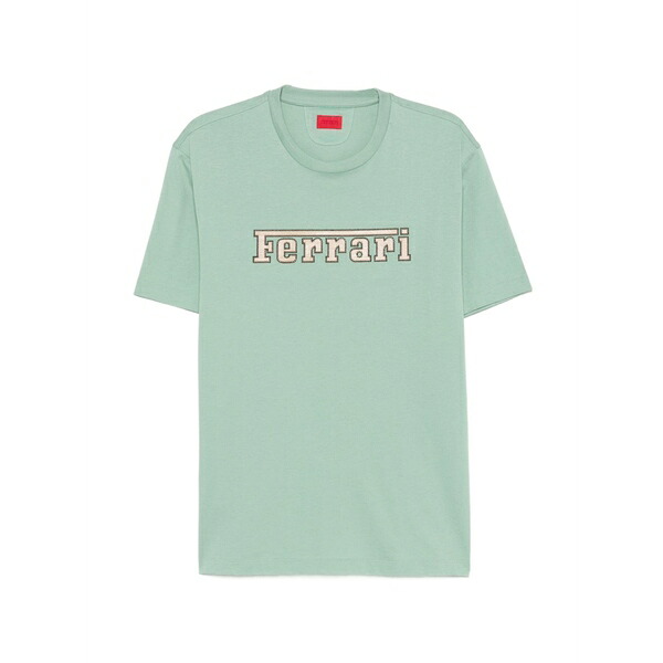 フェラーリ メンズ ティーシャツ トップス Logo-patch t-shirt Green
