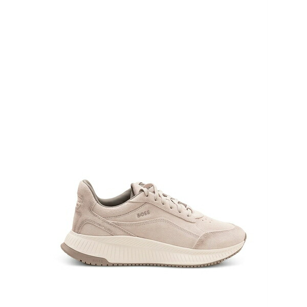 主任者 メンズ スニーカー シューズ Evo run panelled suede sneakers Neutrals