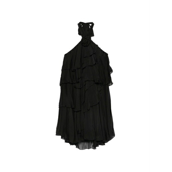 ディキシー レディース 衣裳 トップス Ruffled halterneck dress Black