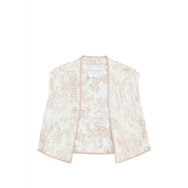 フォルテ フォルテ レディース 上衣＆上衣 アウター Floral-pattern gilet White