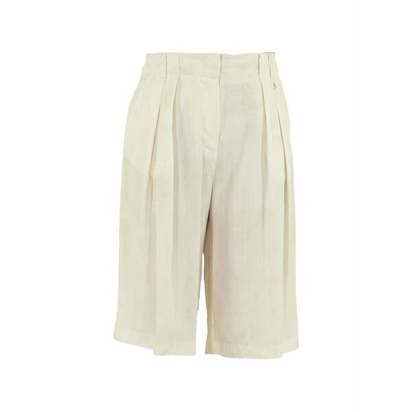 ツイン書き割り レディース 心地よいズボン下 ボトムス Pleated shorts Neutrals