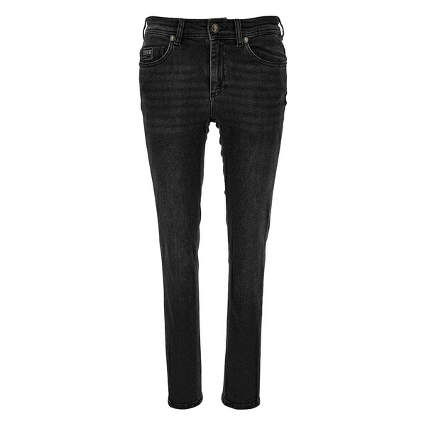 呼びりん探し回る レディース ジーンズズボン下 ボトムス Embroidered-logo skinny jeans Black