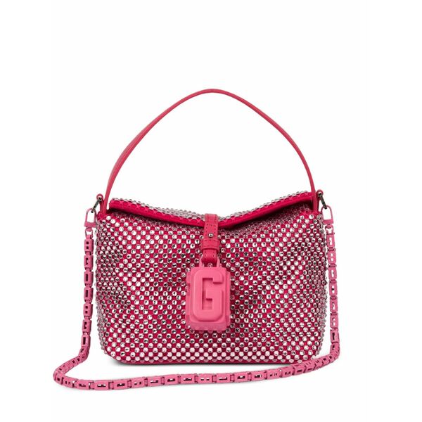 ジーシーディーエス レディース ショルダーバッグ 御徒面子 Mini mega comma crystal-embellished g-lock clutch bag Pink