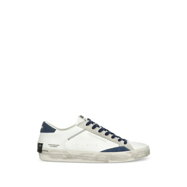 クライムロンドン メンズ スニーカー シューズ Distressed sneakers White