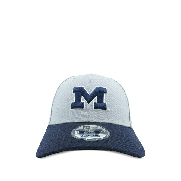 ニュー内鰓 メンズ かぶり笠 添え物 9forty michigan wolverines the league touch-strap cap Grey