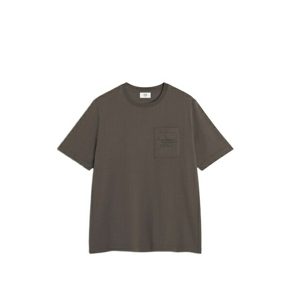 住み家 稲荷 メンズ ティーシャツ トップス Pocket short-sleeve t-shirt Grey