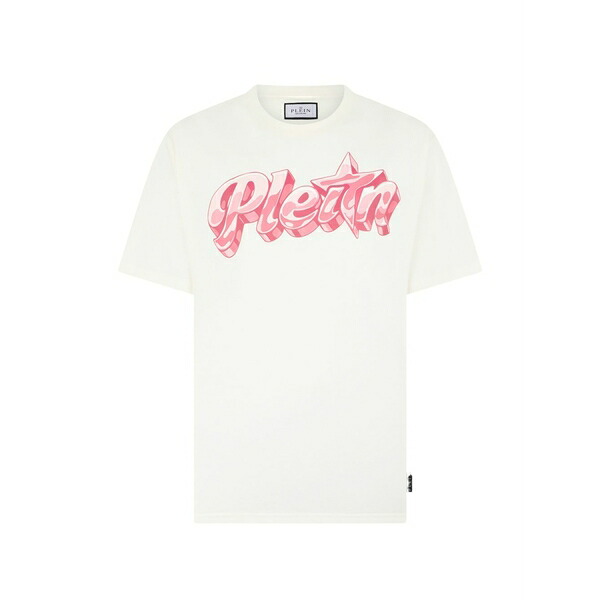 フィリップ飾り気のない メンズ ティーシャツ トップス Round neck graphic t-shirt Neutrals