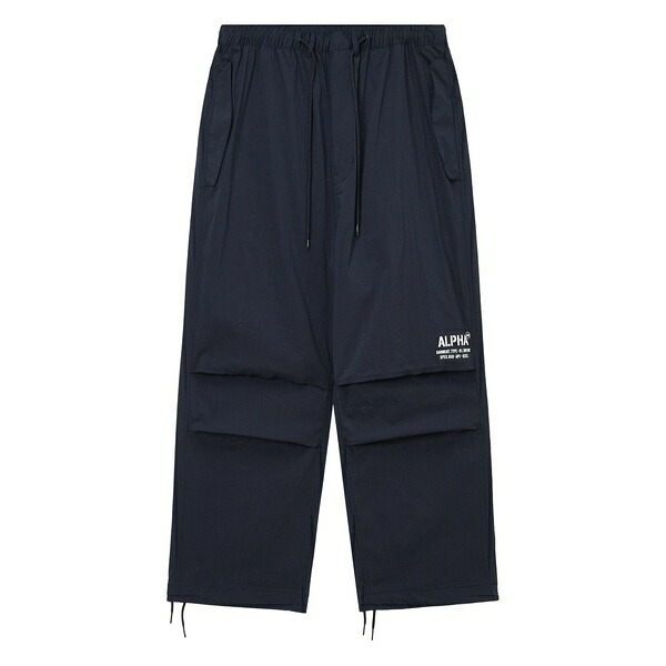 アルファインダストリーズ メンズ 心地好いズボン下 ボトムス Layered drawstring trousers Blue