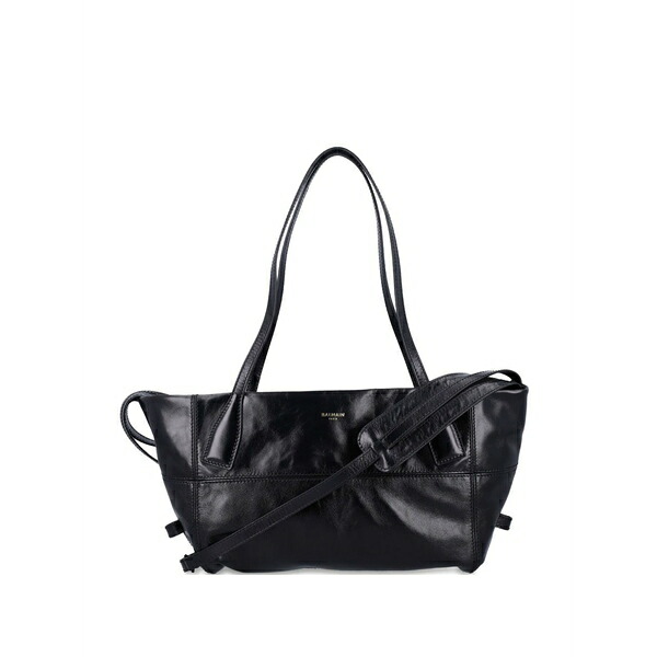 バルマン レディース ショルダーバッグ 御徒面子 Panelled shoulder bag Black