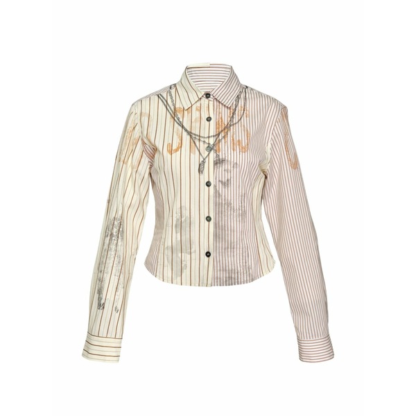 アンダーソン 呼びりん レディース プルオーバー トップス Trompe-l\u0027oeil chain-embellished shirt Neutrals