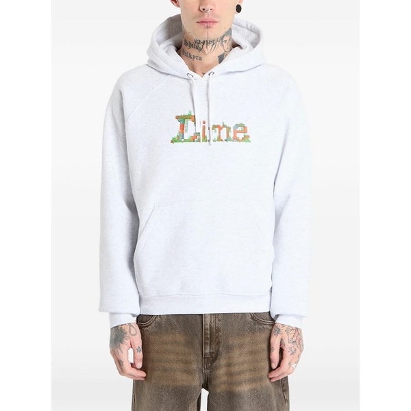 ダイム メンズ パーカー・スウェットシャツ アウター Classic dimecraft printed hoodie Grey