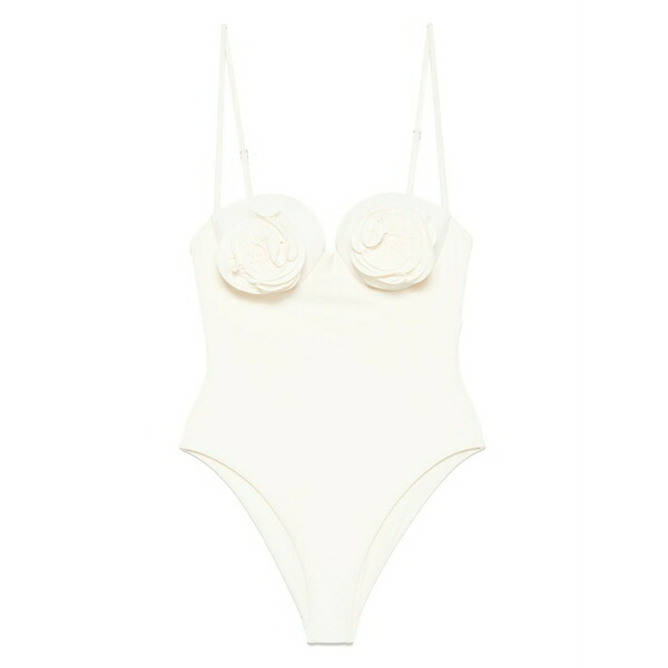 マグダ・ブトリム レディース 衣裳 トップス 3d flower bustier swimsuit Neutrals