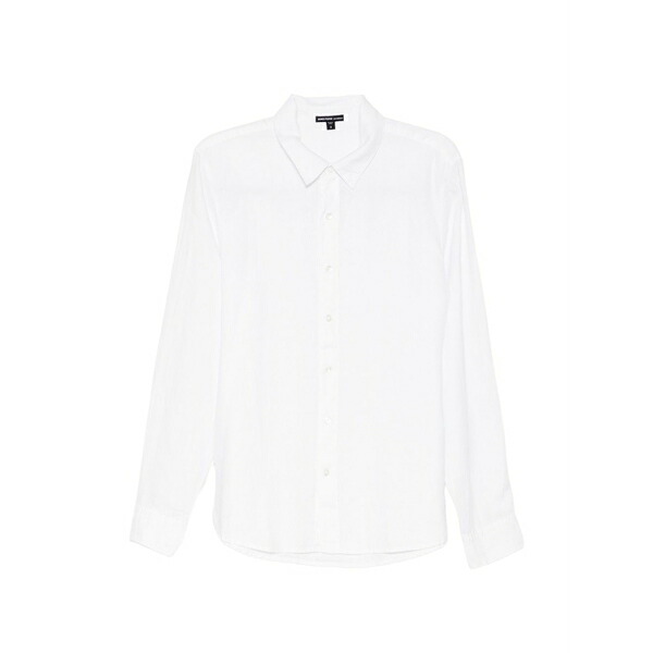 ジェームス パース メンズ シャツ トップス Linen shirt White｜asty