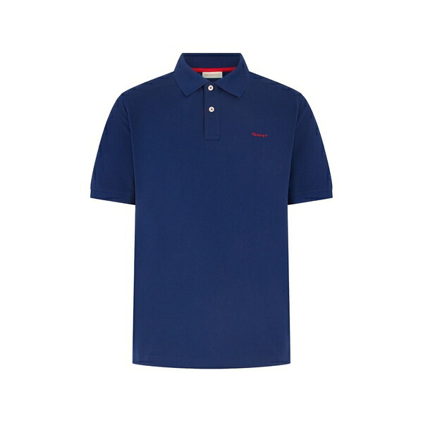 ガント メンズ スポーツシャツ トップス Logo-embroidered polo shirt Blue