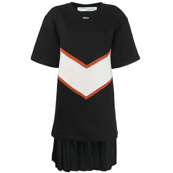 象牙色 レディース 衣裳 トップス Contrasting panels t-shirt dress Black