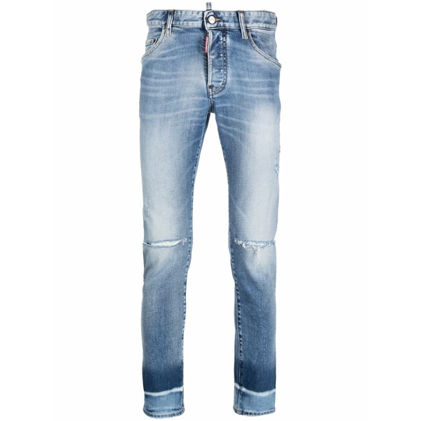ディースクエアード メンズ ジーンズズボン下 ボトムス Skinny washed denim jeans Blue