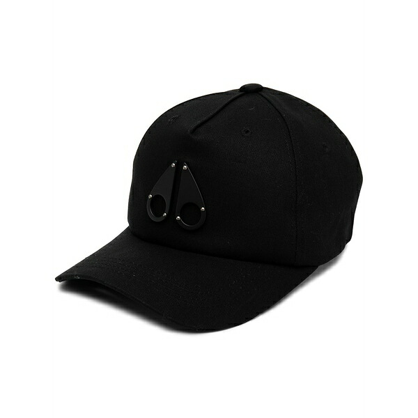 ムースナックルズ メンズ かぶり笠 佩び物 Logo-plaque baseball cap Black