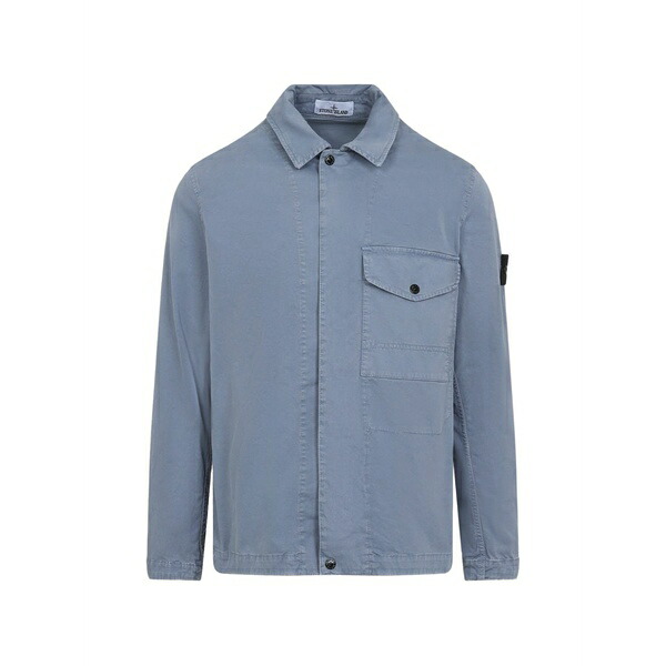 ストーンアイランド メンズ シャツ トップス Button-pocket shirt Blue｜asty