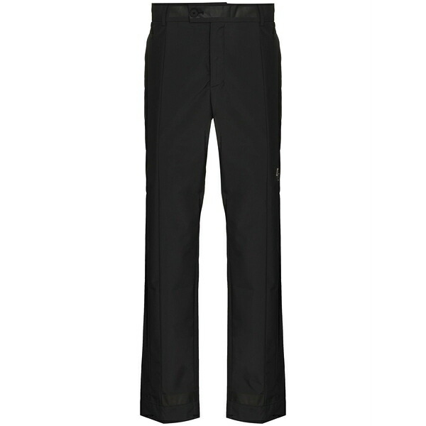 アコールドウォール メンズ 心地好いズボン下 ボトムス Belted straight-leg trousers Black