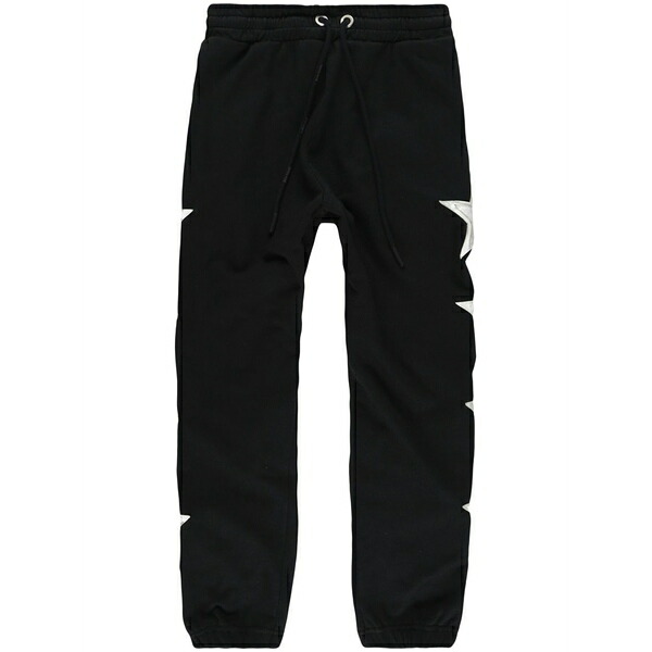 パーム・エンジェルス メンズ 心地よいズボン下 ボトムス Star-patch cotton track pants Black