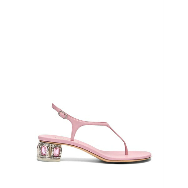 カサディ レディース サンダル シューズ Belle epoque crystal-embellished leather sandals Pink