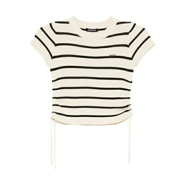 地べた 皆無 レディース プルオーバー トップス Striped top Neutrals