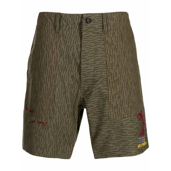 プレジデンツ メンズ 心地よいズボン下 ボトムス Camouflage-print cotton shorts Green