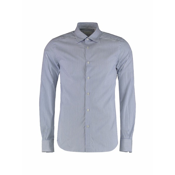 投げることお召しもの メンズ プルオーバー トップス Striped cotton shirt White