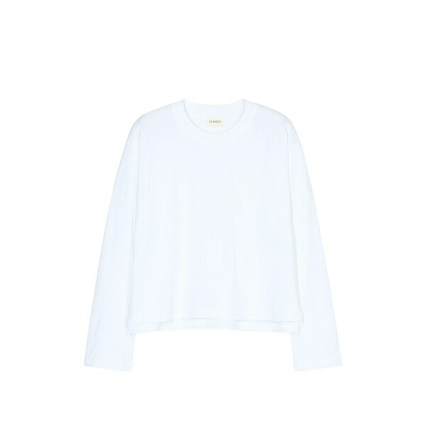 クローズド レディース ティーシャツ トップス Crew-neck long-sleeve t-shirt White