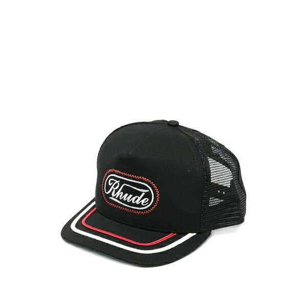 ルード メンズ かぶり笠 佩び物 Logo-patch trucker hat Black