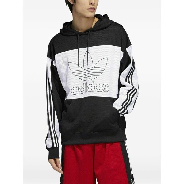 アディダス メンズ パーカー・スウェットシャツ アウター Logo hoodie Black