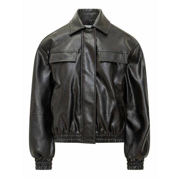 エムエスジイエム レディース 上衣＆上衣 アウター Flap-pockets bomber jacket Black